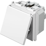 TEM Контакт шуко 2P+E 16A 2M с капаче, цвят Бял мат, Modul - VM11MM (VM11MM)