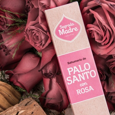 Sagrada Madre Vonné tyčinky Palo santo a Růže 8 ks