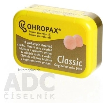 Ohropax Classic ušné vložky v krabičke 1x12 ks