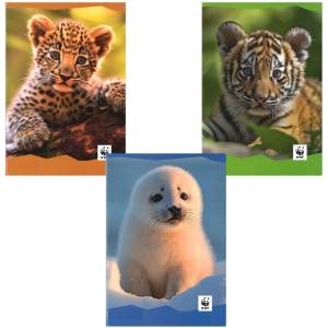 Panini Тетрадка Panini WWF Fotografico - 40 листа, широки редове, асортимент (71925)