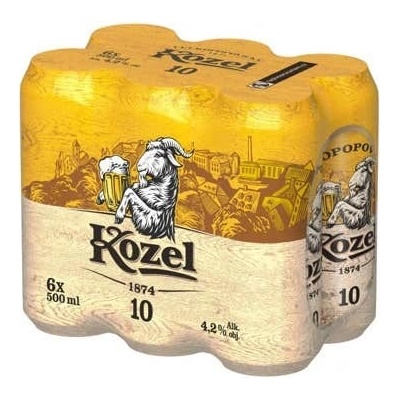 Kozel pivo 10° 6 x 0,5 l (plech)