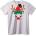 NOONEBRAND Тениска с елен и шапка на Санта - 2XL, White