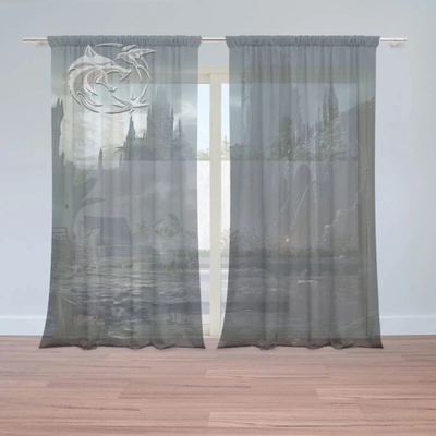 Sablio Záclony Zaklínač Hrad: 2ks 150x250cm