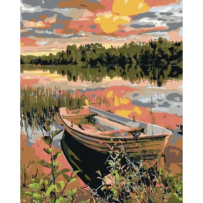 Zuty Loďka v rákosí 80 x 100 cm vypnuté plátno na rám 8596530035633