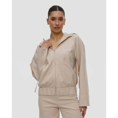 Dámská mikina S Kapucou Casall Aria Zip Hoodie Jacket Béžová