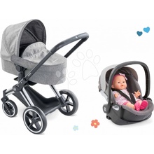 Corolle Set skládací kočárek trojkombinace Cybex Landau 3v1 Priam s multifunkčními předními koly a vajíčko pro panenku