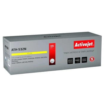 Compatible Тонер Activejet ATH-532N (заместител за HP 304A CC532A, Canon CRG-718Y, Supreme, 3200 страници, жълт) (ATH-532N)