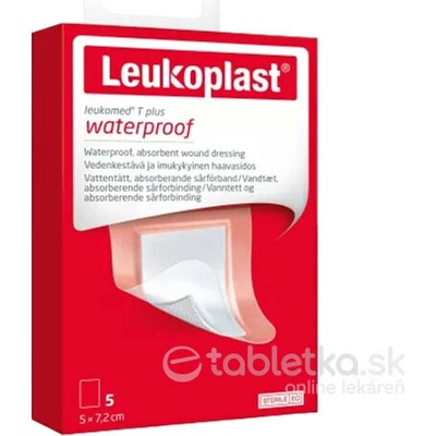 Leukoplast Leukomed T Plus vodoodolná náplasť 5x7, 2 cm 5 ks