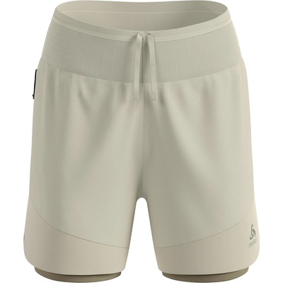 Odlo Дамски шорти за бягане Odlo Women's X-Alp Trail 5 Inch 2-in-1 Short Running shorts - Agate Gray / Vetiver - размер XS (112-4377-0111)