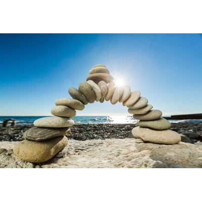 DIMEX ART Флизелинов фототапет каменен мост на плажа 375 x 250 см