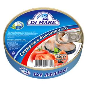 DI MARE Скумрия в доматен сос 160 гр