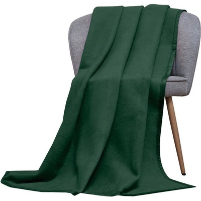SCANquilt pléd Cotty Uni tmavě zelená střední 150x200