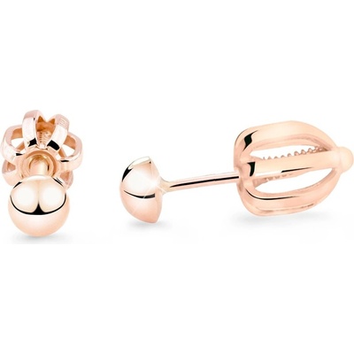 Cutie Jewellery Peckové náušnice z růžového zlata Z5004-30-X-4