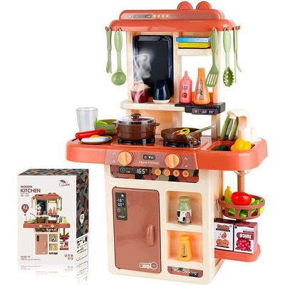 Shenzhen Toys Detská interaktívna kuchynka s príslušenstvom 42 dielov, ružová