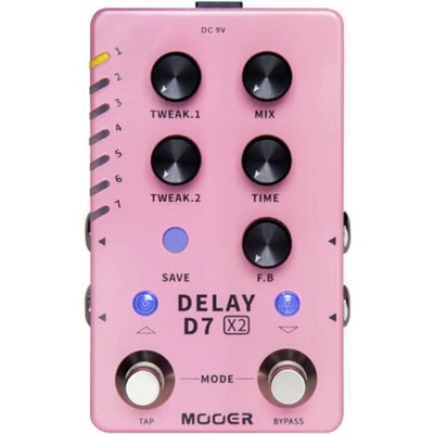 MOOER D7 X2 Delay Eфект за китара (ME D7 DELAY X2)