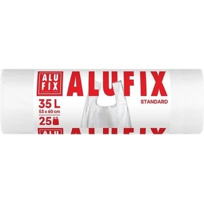 ALUFIX Vrecia na odpadky s uškom 35 l 25 ks 10µm biela