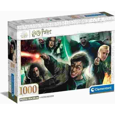 Clementoni - Puzzle Compact Harry Potter 1000 II - 1 000 piese