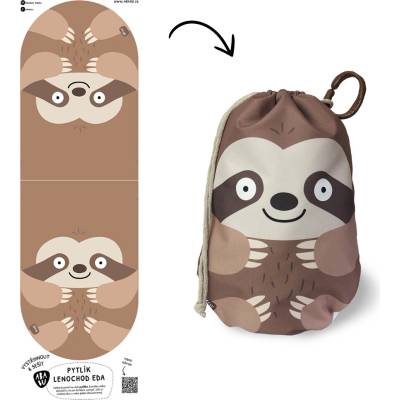 Panel na šití / Pytlík / Lenochod Eda