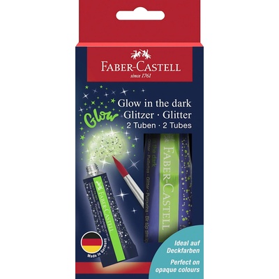 Faber-Castell Třpytky Glow in the dark 12 ml, 2 ks 125092 – Zbozi.Blesk.cz