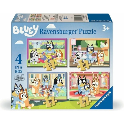 Ravensburger sada 4v1 Bluey Zábava s rodinou 12,16,20,24 dílků