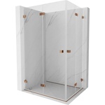 Mexen Lunar-F Duo сгъваема душ кабина 100 x 75 см, прозрачна, розово злато - 836-100L-075P-60-00 (836-100L-075P-60-00)