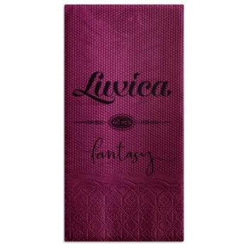 Luxica® Fantasy - салфетки бордо с дискретен релеф и фин бордюр 2 слоя | 40 броя Сгъвка 1/8 (9292929229)