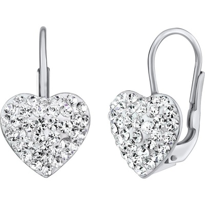 SILVEGO stříbrné srdce se Swarovski Crystals SILVEGOB36011