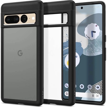 Spigen Противоударен Калъф за GOOGLE Pixel 7 Pro, SPIGEN Ultra Hybrid Case, Черен (ACS04727)