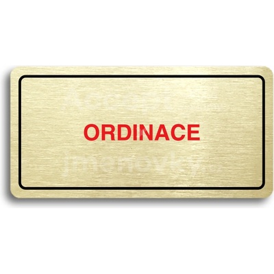 ACCEPT Piktogram ORDINACE - zlatá tabulka - barevný tisk
