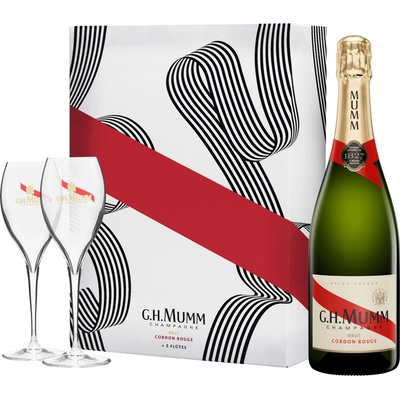 G.H. Mumm Cordon Rouge Brut 12,5% 0,75 l (darčekové balenie 2 poháre)