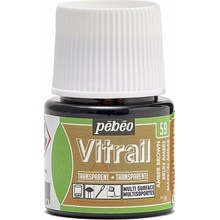 Pébéo Nevypaľovacia farba na sklo Vitrail 45 ml 59 Amber Brown