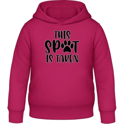 AWDis detská mikina s Kapucňu Nápis This SPOT is Take Zvodná ružová