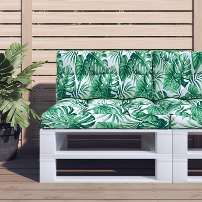 vidaXL Палетна възглавница, на листа, 70x40x12 см, текстил (360591)