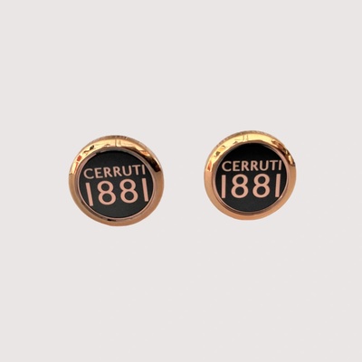 Cerruti 1881 manžetové knoflíčky Rose Gold with Black Epoxy
