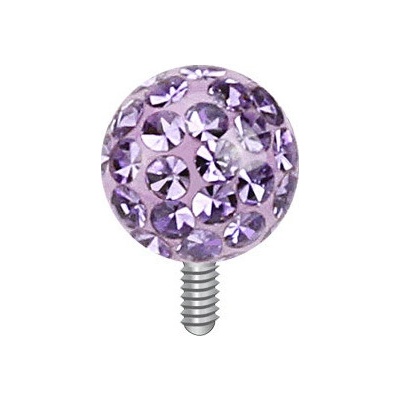 Šperky4U Microdermal ozdobná část kulička fialové zirkony MD01003-TZ