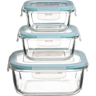 5five Simply Smart Skleněná nádoba Clipeat sada 3 ks