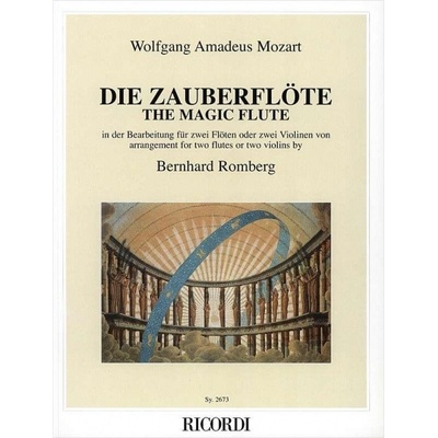 Die Zauberflöte The Magic Flute noty pre dve priečne flauty alebo dvoje husle