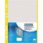 DONAU Document T-Shirts DONAU, PP, A4, crystal, 40micr. , colored hem - yellow, 100pcs
