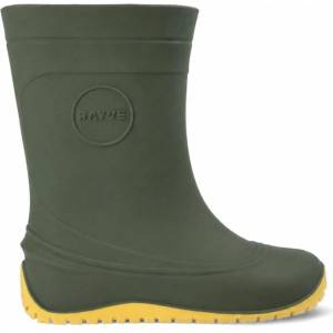 RAYVE Детски боси ботуши rayve monsoon, армейскозелени/жълти - 27