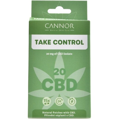 Cannor Přírodní náplasti CBD Take control 15 ks