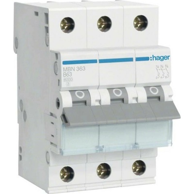 Hager 3-pólové 63 A 400 V MBN363