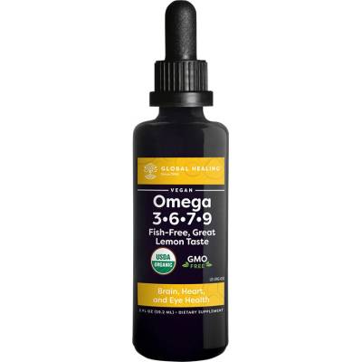 Global Healing Веган Омега 3, 6, 7, 9, капки 59.2 ml | Global Healing (32380 (OM-2OZ))