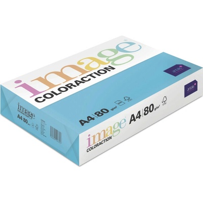 Coloraction barevný xerografický papír Image 80g A4, Lisbon/azurově modrá, b. 500 archů