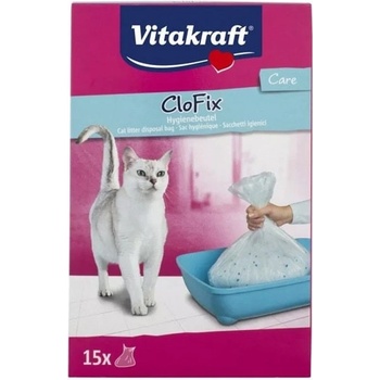Vitakraft CloFix Vrecká do mačací toalety 56 x 37 x 34 cm 15 ks