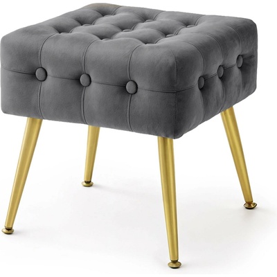 Ak furniture Taburet Quadra grafitový