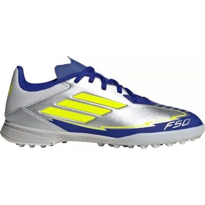 adidas F50 League Messi Jr TF silver metallic/solar yellow/lucid blue 2025