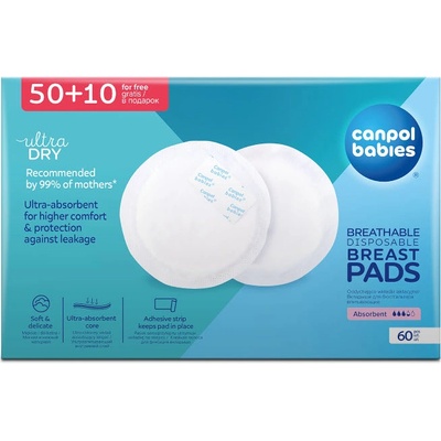 Canpol Подплънки за кърма с лепенка - 60 бр (5901691807426)