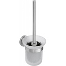 Bemeta Neo stainless WC štětka miska sklo černý kartáč 104113019 broušená nerez