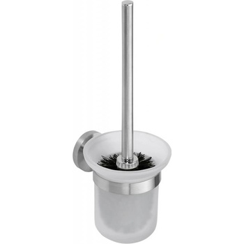 Bemeta Neo stainless WC štětka miska sklo černý kartáč 104113019 broušená nerez