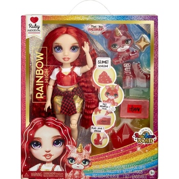MGA Rainbow High Fashion Doll with Slime & Pet Ruby Anderson